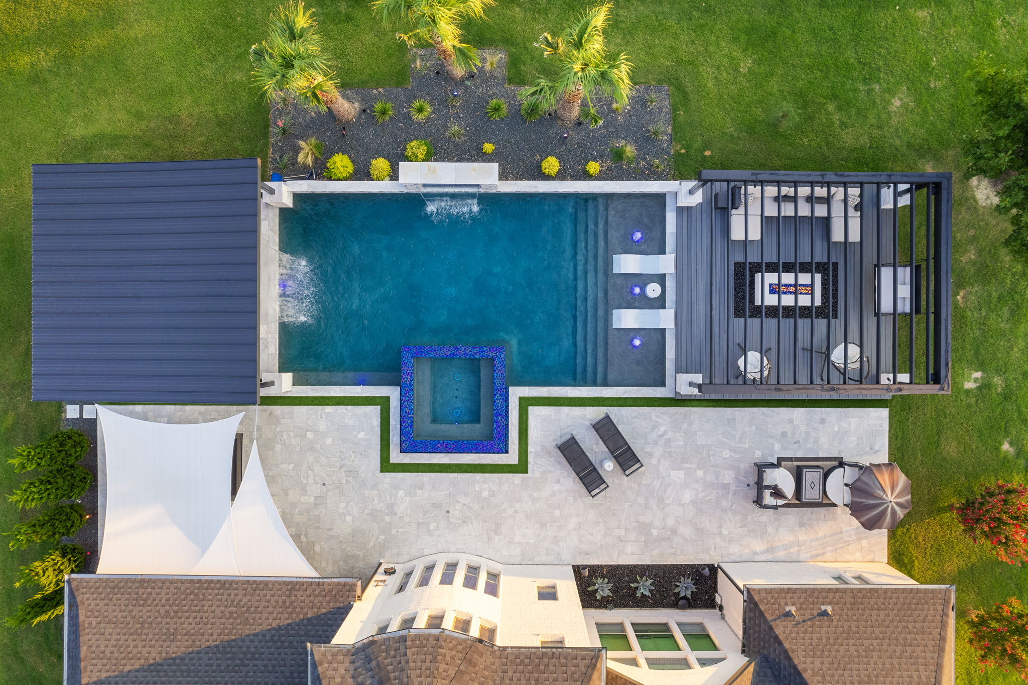 Backyard Swimming Pool, Patio & Landscaping